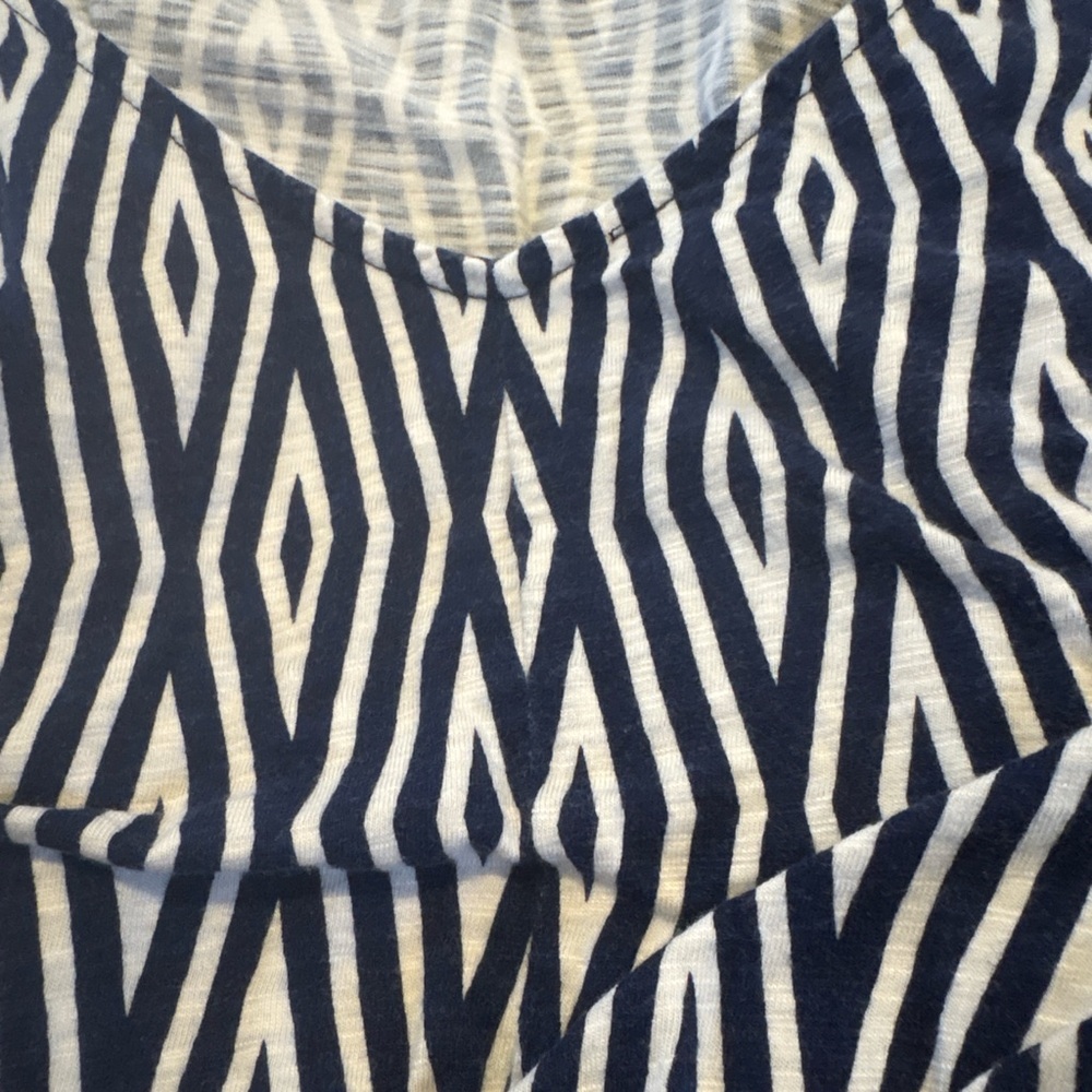 Gap Navy White Geometric Argyle Maxi Dress XS Boho Sleeveless Flowy - Picture 3 of 4